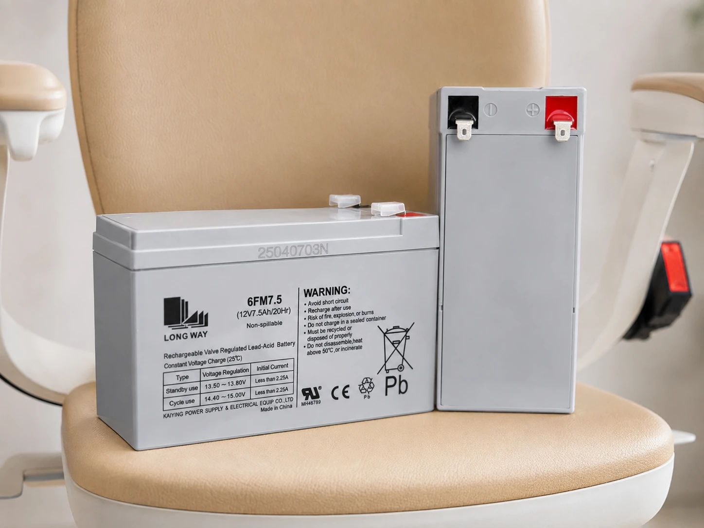6FM7.5 (12V 7.5Ah) Stairlift Batteries